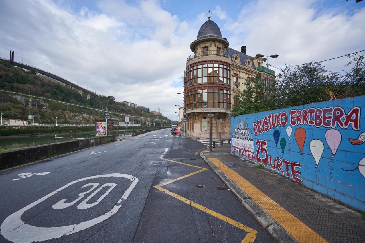 Apartamento Bio Exclusivo Con Mirador En Bilbao Y Aparcamiento Publico Gratuito Lägenhet Exteriör bild